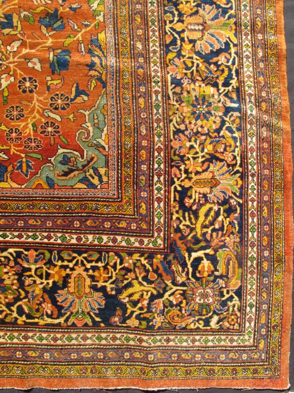 Antique Sarouk - Ferahan Rug - GERB-1 | Sarouk - Ferahan - 12'9" x 20'0" | Wool  - All Over - Pile, Origin Iran, Circa: 1890